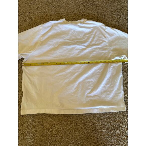 Nike SB Cropped Loose Fit XL Center Swoosh Embroidered White T-shirt - Picture 6 of 7